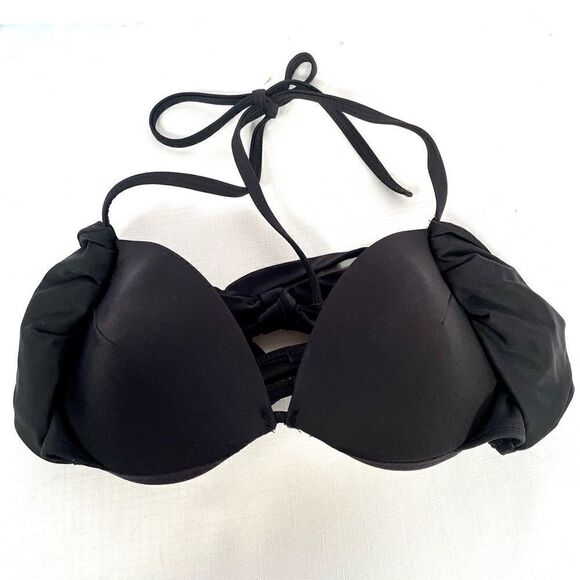 BLACK VICTORIA’s SECRET BIKINI TOP SIZE 32B - Picture 2 of 4